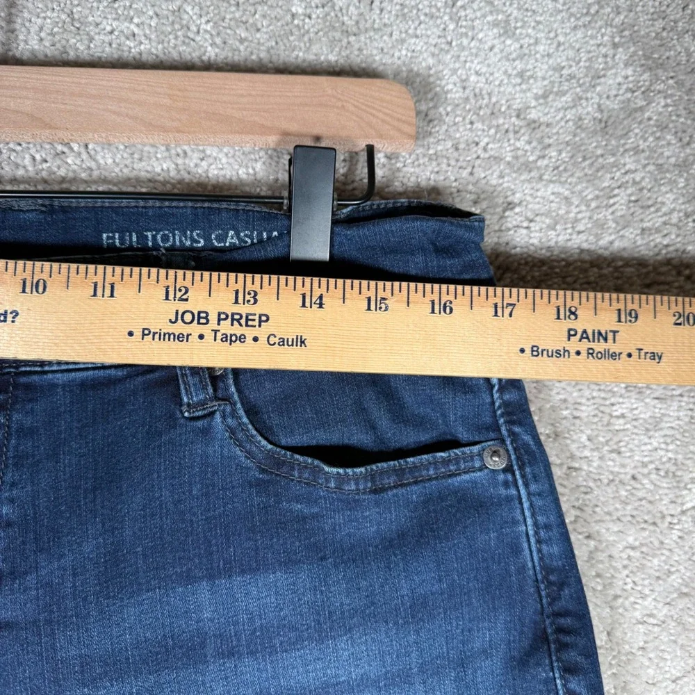 Mugsy Jeans Fultons Casual Dark Wash Men's 35 Denim Slim‎ Straight Blue